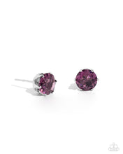 Load image into Gallery viewer, Breathtaking Birthstone Purple Post Earrings - February