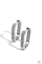 Load image into Gallery viewer, Sinuous Silhouettes White Hinged Hoop Earrings