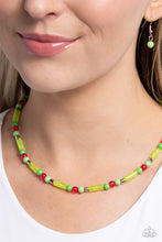 Load image into Gallery viewer, Beaded Beginner Green Necklace