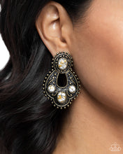 Load image into Gallery viewer, Handcrafted Horseshoe Brass Earrings