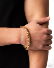 Load image into Gallery viewer, Effortlessly Edgy Gold Men’s Bracelet