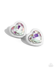 Load image into Gallery viewer, Heartfelt Haute White Post Earrings