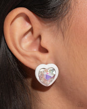 Load image into Gallery viewer, Heartfelt Haute White Post Earrings