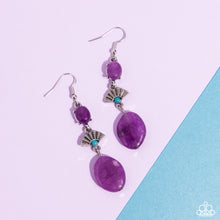 Load image into Gallery viewer, Creative Cascade Purple Earrings