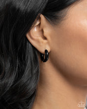 Load image into Gallery viewer, Pivoting Paint Black Mini Hinged Earrings