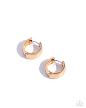 Load image into Gallery viewer, Signature Sheen Gold Hinged Hoop Earrings