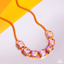 Load image into Gallery viewer, I SQUARE to Secrecy Orange Necklace