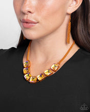 Load image into Gallery viewer, I SQUARE to Secrecy Orange Necklace