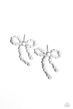 Load image into Gallery viewer, The BOW Must Go On White Post Earrings