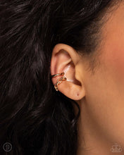 Load image into Gallery viewer, Barbell Beauty Gold Cuff Earrings