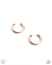 Load image into Gallery viewer, Barbell Beauty Gold Cuff Earrings