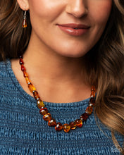 Load image into Gallery viewer, GLASSY Getaway Brown Necklace