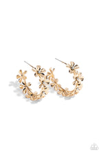 Load image into Gallery viewer, Floral Flamenco Gold Hoop Earrings