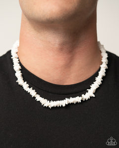 On A SHELL-ular Level White Men’s Necklace