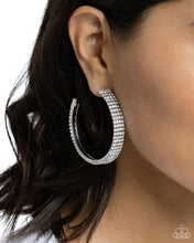 Load image into Gallery viewer, Stacked Symmetry White Earring