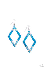 Load image into Gallery viewer, Eloquently Edgy Blue Earrings