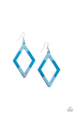 Eloquently Edgy Blue Earrings