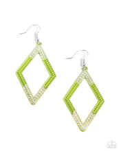 Load image into Gallery viewer, Eloquently Edgy Green Earrings