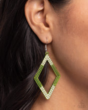 Load image into Gallery viewer, Eloquently Edgy Green Earrings