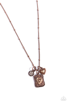 Antiqued Admiration Copper Necklace