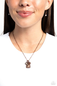 Antiqued Admiration Copper Necklace