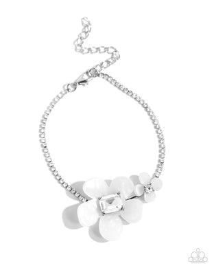 Dainty Devotee White Bracelet