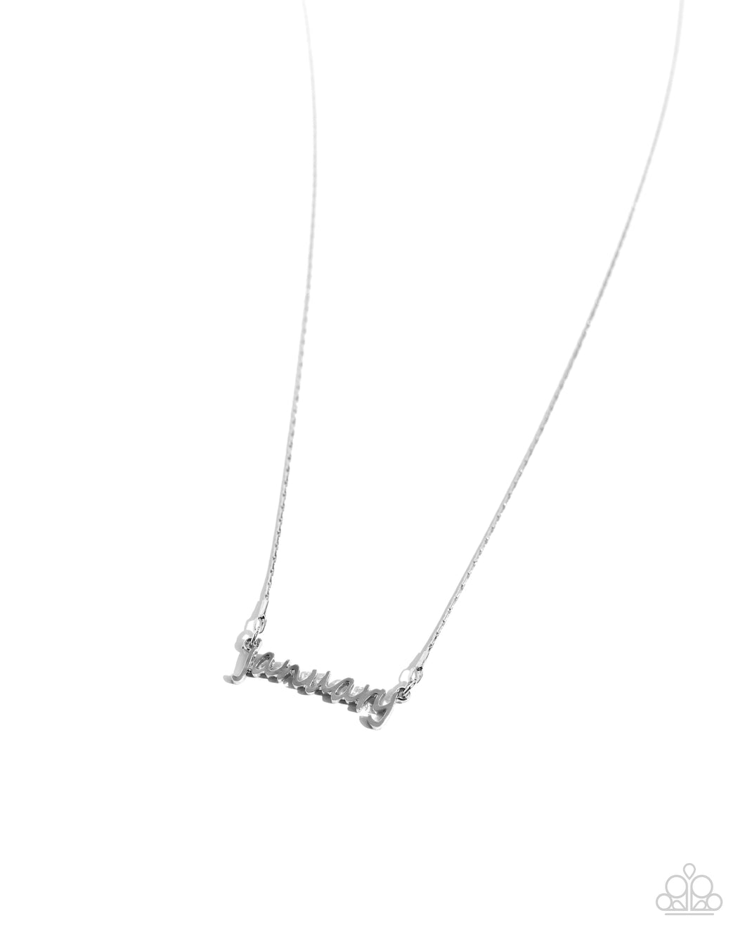 Birth Month Bling Silver Necklace - January