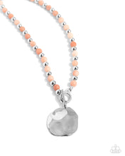 Load image into Gallery viewer, Textured Trinket Orange Necklace