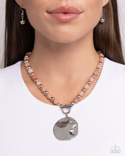 Load image into Gallery viewer, Textured Trinket Orange Necklace
