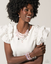 Load image into Gallery viewer, Cubed Cameo Pink Necklace