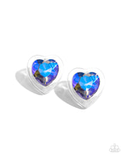 Load image into Gallery viewer, Heart-Pounding Haute Purple Post Earring