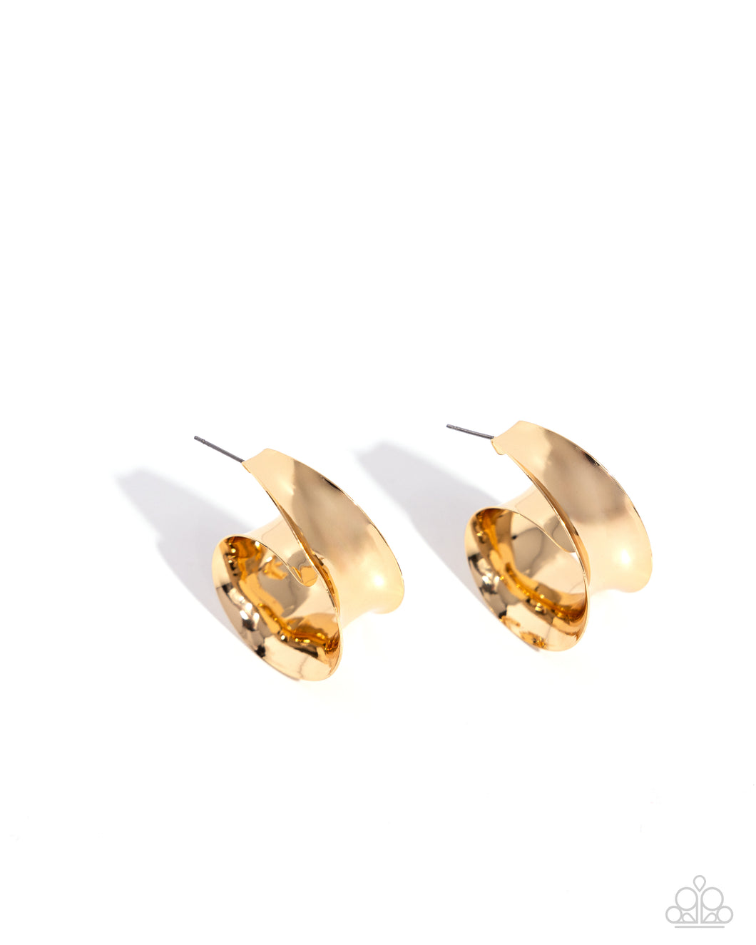 Curly Cadence Gold Earrings