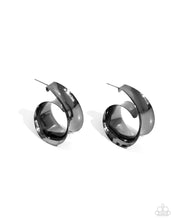 Load image into Gallery viewer, Curly Cadence Black Hoop Earrings