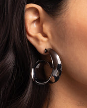 Load image into Gallery viewer, Curly Cadence Black Hoop Earrings