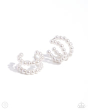 Load image into Gallery viewer, PEARLS Just Want to Have Fun White Cuff Earrings