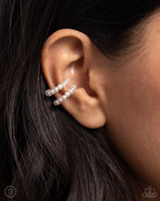 Load image into Gallery viewer, PEARLS Just Want to Have Fun White Cuff Earrings