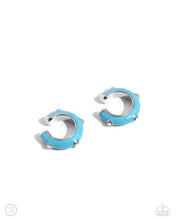 Load image into Gallery viewer, Coastal Color Blue Cuff Earrings