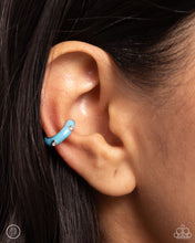 Load image into Gallery viewer, Coastal Color Blue Cuff Earrings