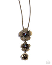 Load image into Gallery viewer, Wallflower Whimsy Brass Necklace