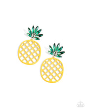 Load image into Gallery viewer, Pineapple Passion Yellow Earrings