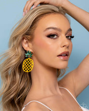Load image into Gallery viewer, Pineapple Passion Yellow Earrings