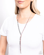 Load image into Gallery viewer, Elongated Eloquence Red Necklace