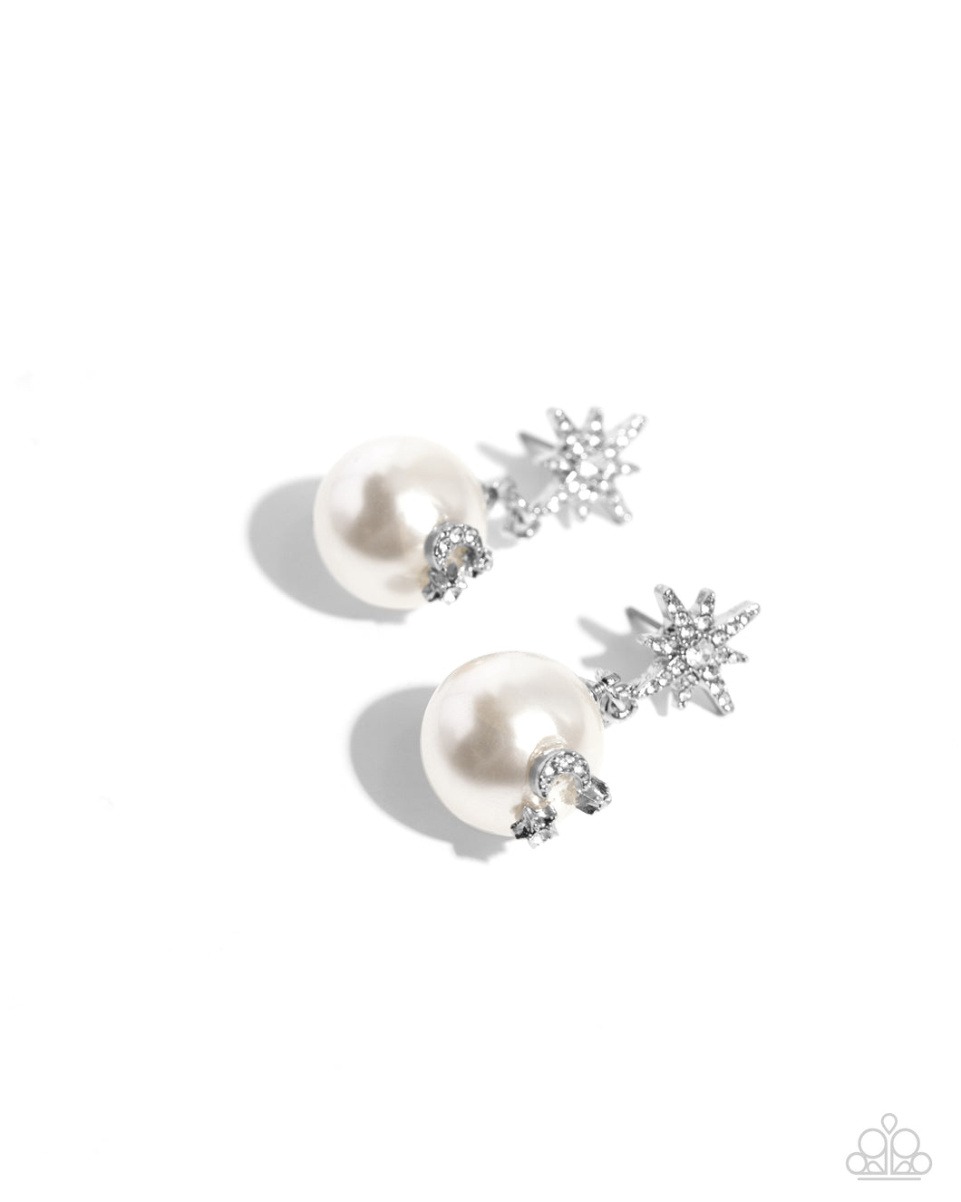 Cosmic Character White Earrings