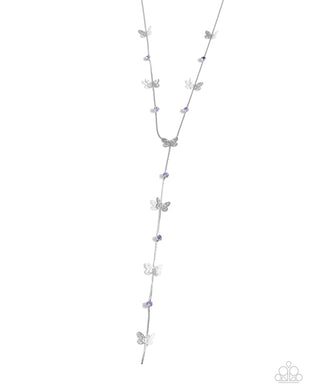 Aerial Attention Purple Necklace