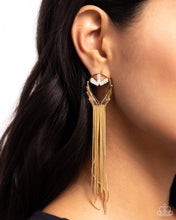 Load image into Gallery viewer, Elongated Effervescence Gold Earrings