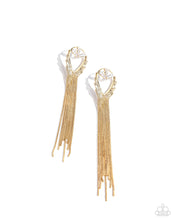 Load image into Gallery viewer, Elongated Effervescence Gold Earrings