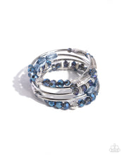 Load image into Gallery viewer, Sassy Stack Blue Coil Bracelet