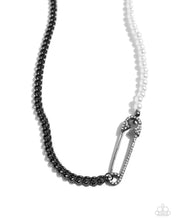 Load image into Gallery viewer, Safety Pin Style Black Necklace