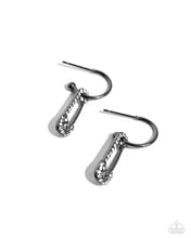 Load image into Gallery viewer, Safety Pin Sentiment Black Earrings