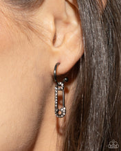 Load image into Gallery viewer, Safety Pin Sentiment Black Earrings